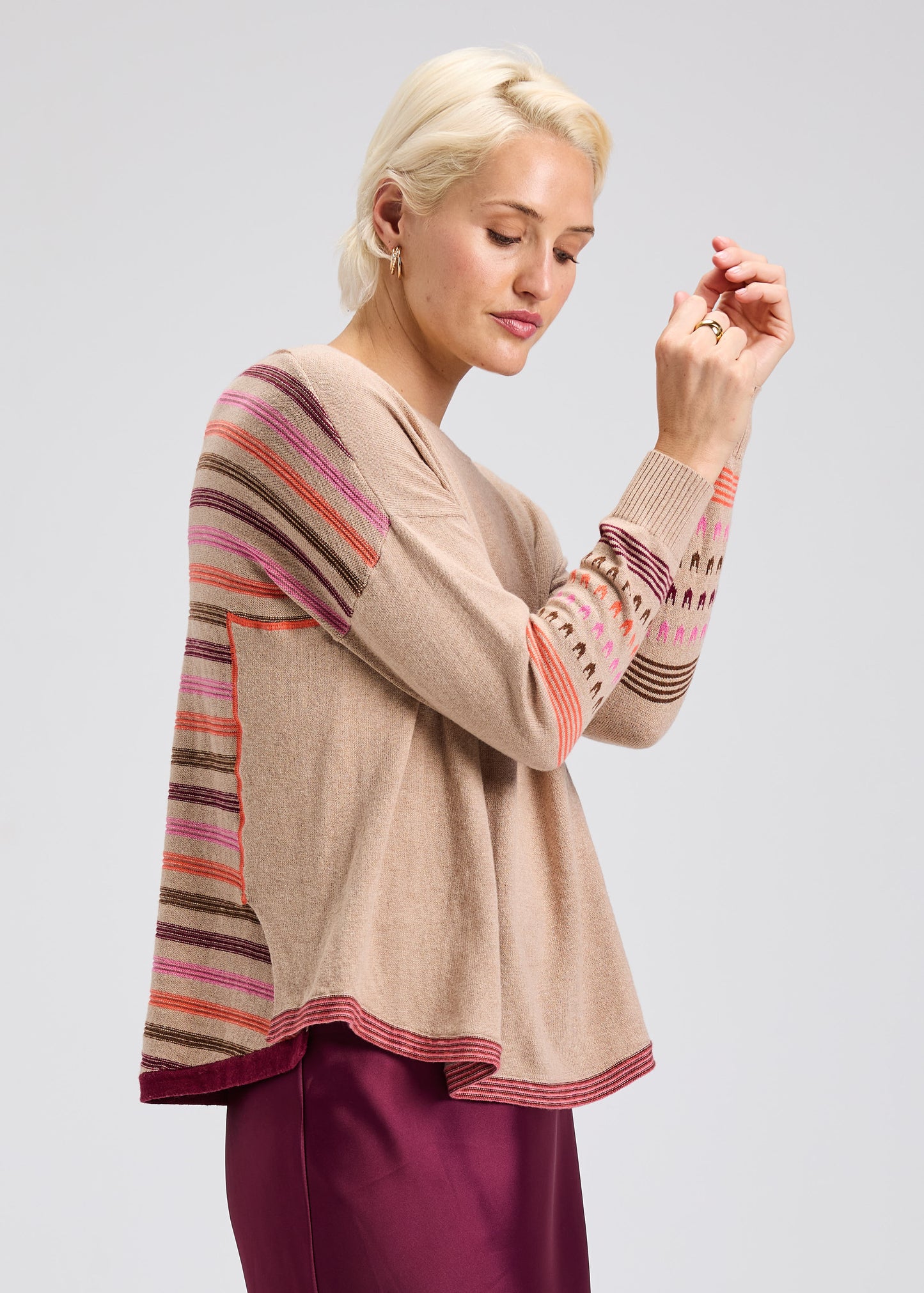 Patterned Back Sweater