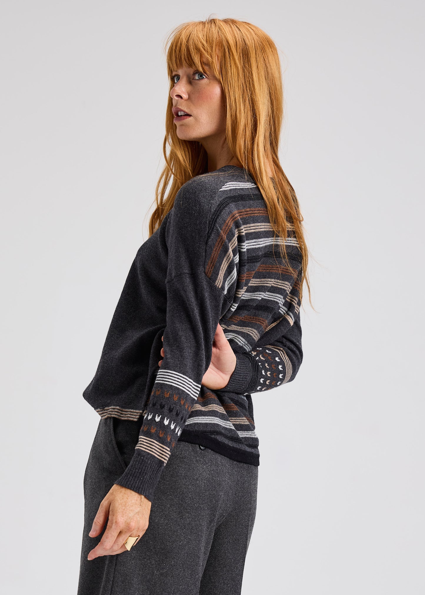 Patterned Back Sweater