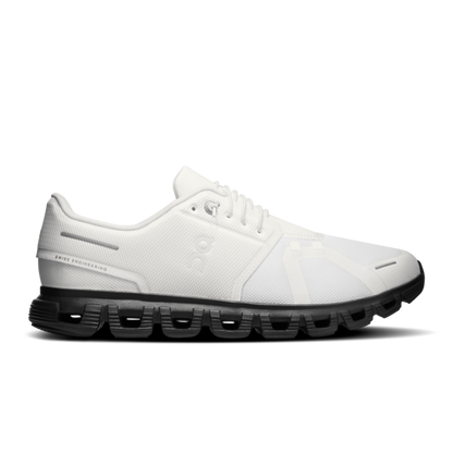 Cloud 6 M - White/Black men's shoe by ON RUNNING, cushioned sole, HCO Fredericksburg boutique