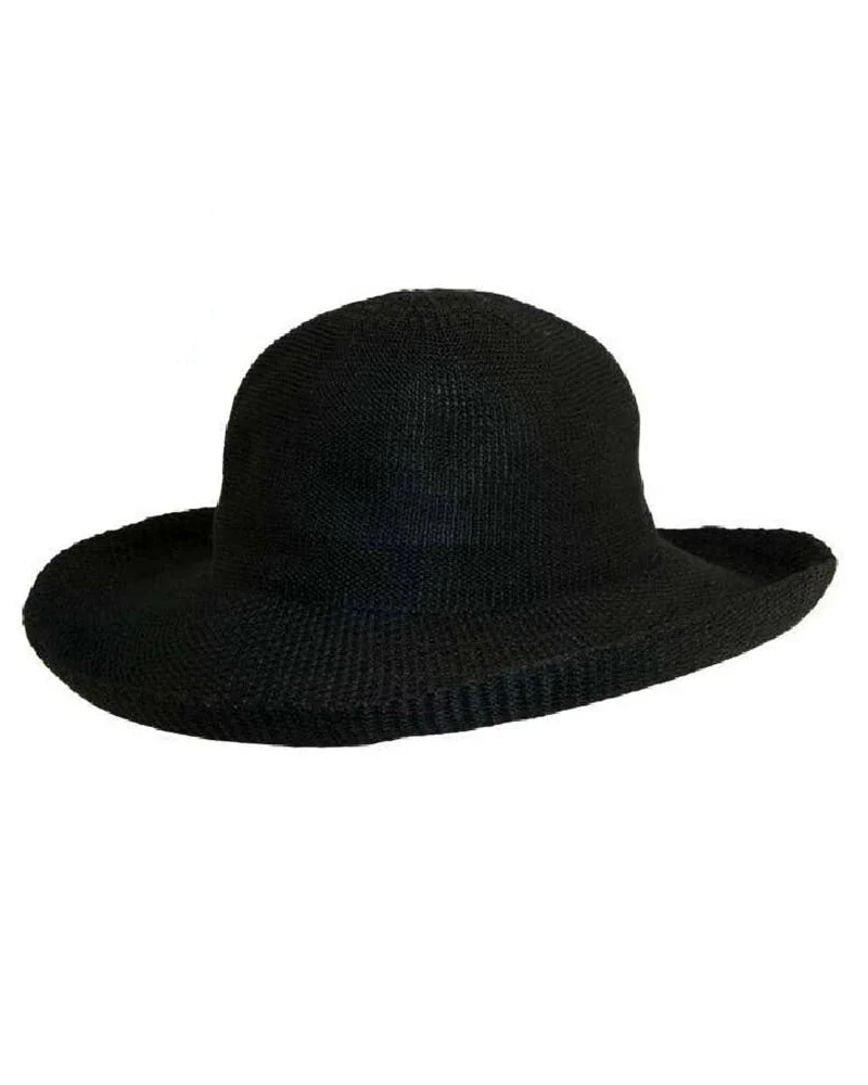 Anji Upturn Poly Knit brown sun hat by DORFMAN PACIFIC COMPANY, Women's Hats collection