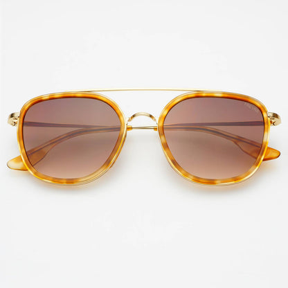 Weston Acetate Round sunglasses in brown with premium nylon lenses, FREYRS EYEWEAR HCO collection