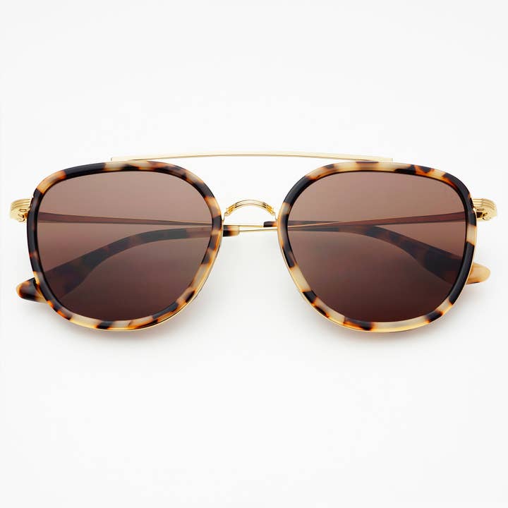 Weston Acetate Round sunglasses in brown acetate with premium nylon lenses by FREYRS EYEWEAR