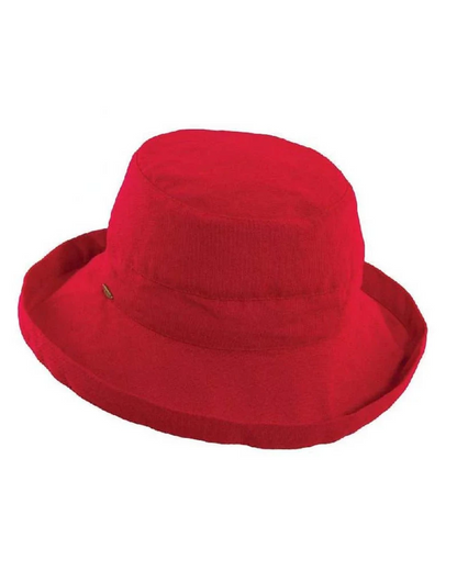 Bari Cotton Med Brim Red cotton sun hat from DORFMAN PACIFIC COMPANY, Women's Hats collection