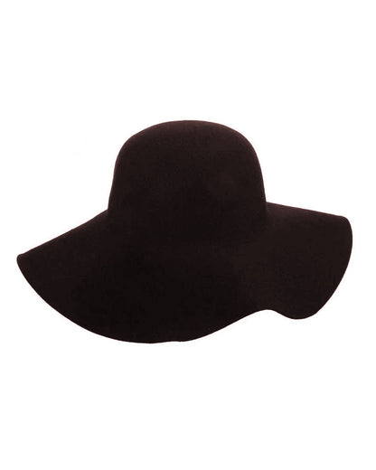 Wool Felt Big Brim black wool felt hat with floppy wide brim, curated Fredericksburg boutique