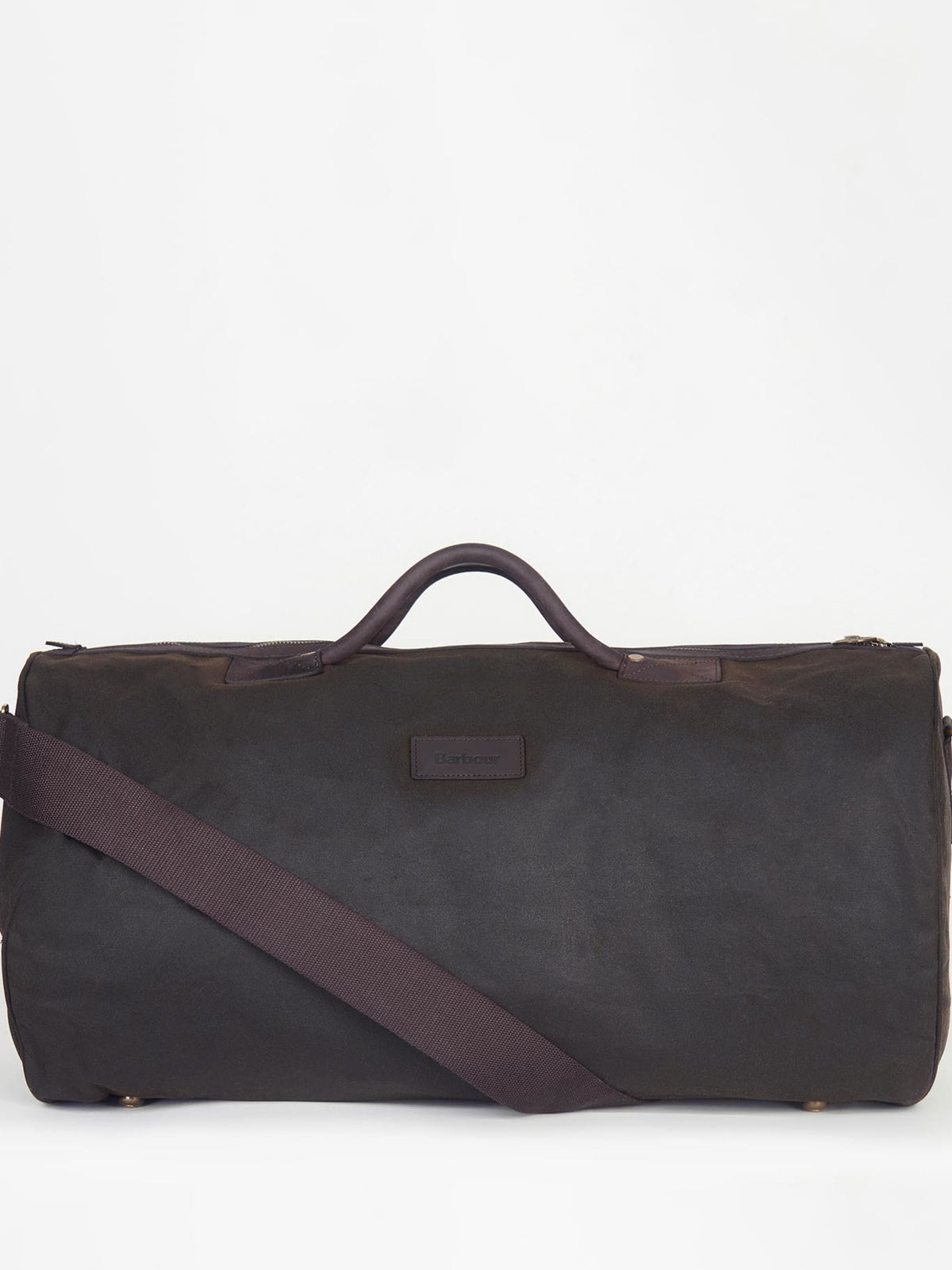 Wax Holdall in dark brown waxed cotton with leather trims, BARBOUR INC., Bags collection