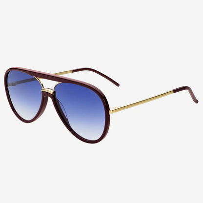 Shay Aviator Sunglasses - Burgundy