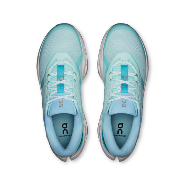 Cloudrunner 3 M - Flurry/Cascade men's shoes by ON RUNNING, lightweight blue sneakers at HCO