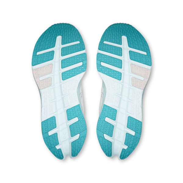 Cloudrunner 3 W - Ivory/Aquamarine outsole with turquoise and white design by ON RUNNING