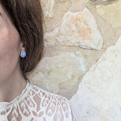 Henrietta Stud Earring - Light Blue