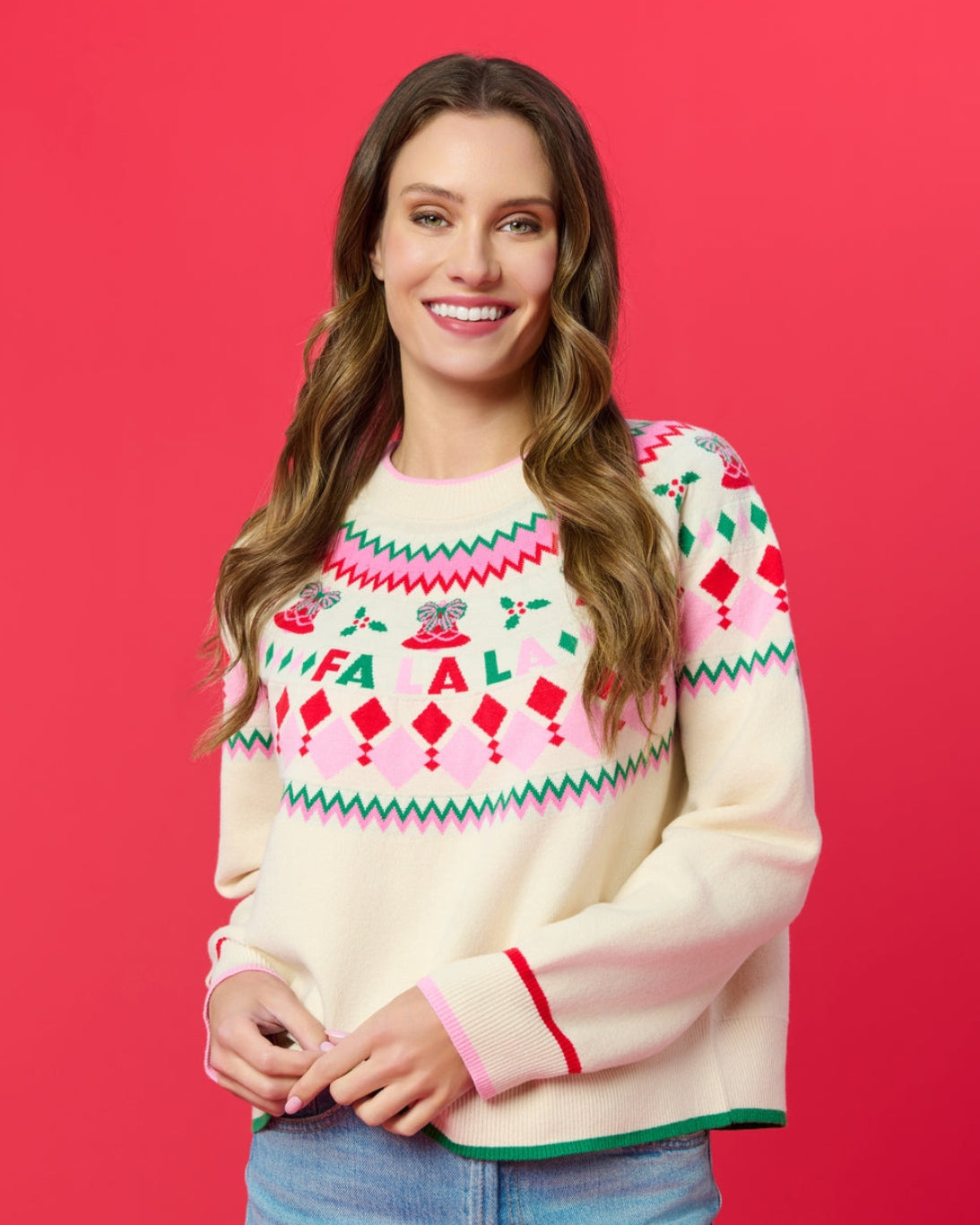 Fair Isle Double Knit Boxy Sweater