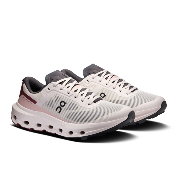Cloudvista 3 W - Oyster/Barberry women's shoes by ON RUNNING, lightweight with durable grip outsole