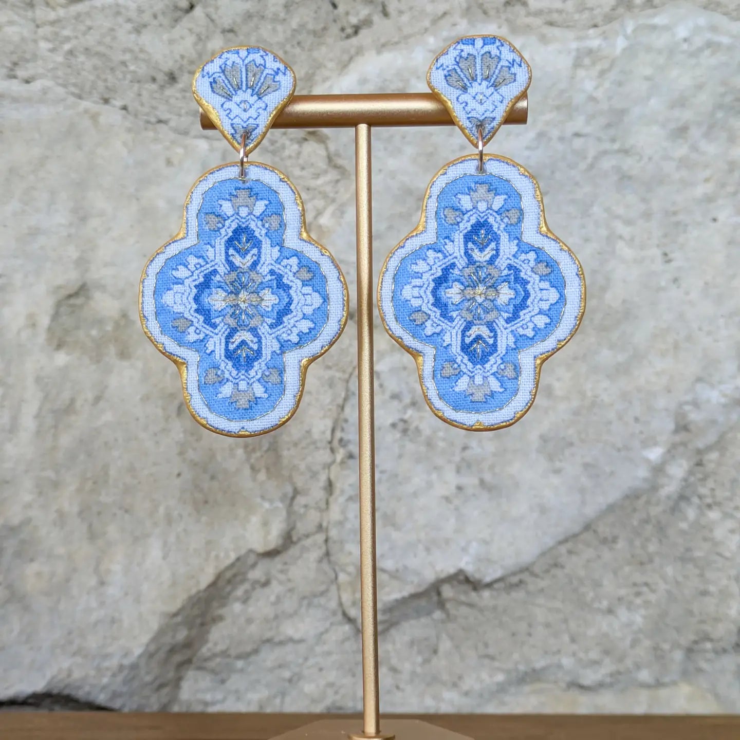 Henrietta Statement Earring - Light Blue