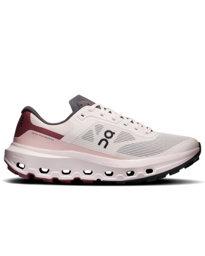 Cloudvista 3 W - Oyster/Barberry by ON RUNNING, cushioned mixed terrain women's shoes at HCO