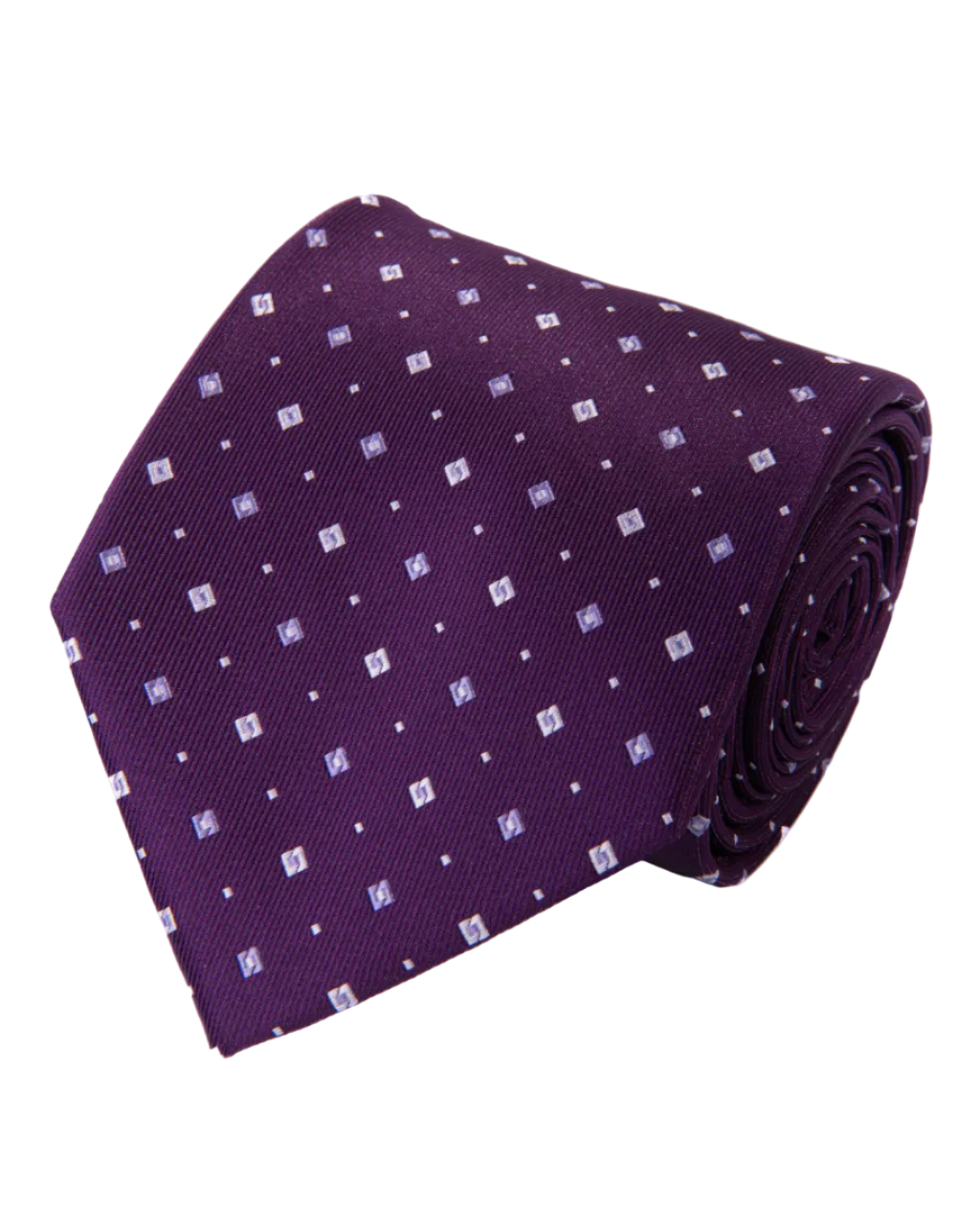 Men's Tie 5983 in purple microfiber with small geometric pattern by SELINI NEW YORK HCO Ties