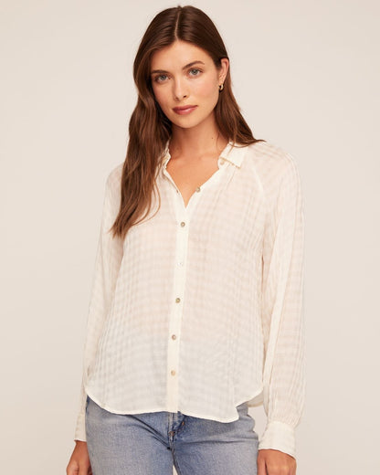 Flowy Raglan Sleeve Shirt - Ivory