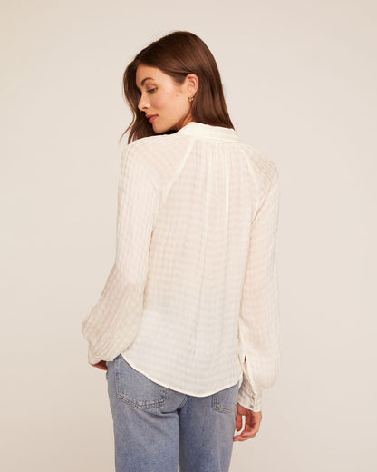 Flowy Raglan Sleeve Shirt - Ivory