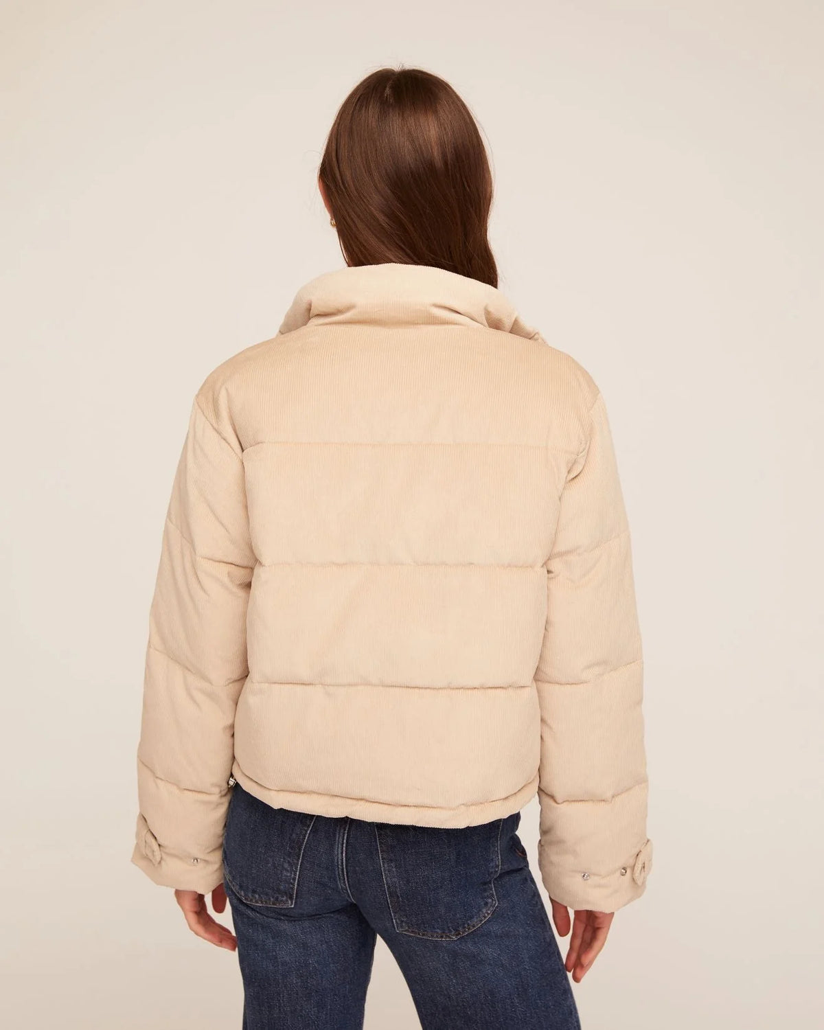 Funnel Neck Puffer Jacket - Oat