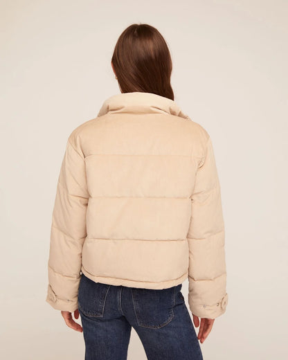 Funnel Neck Puffer Jacket - Oat