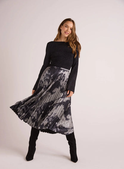 Hand Pleated Midi Skirt