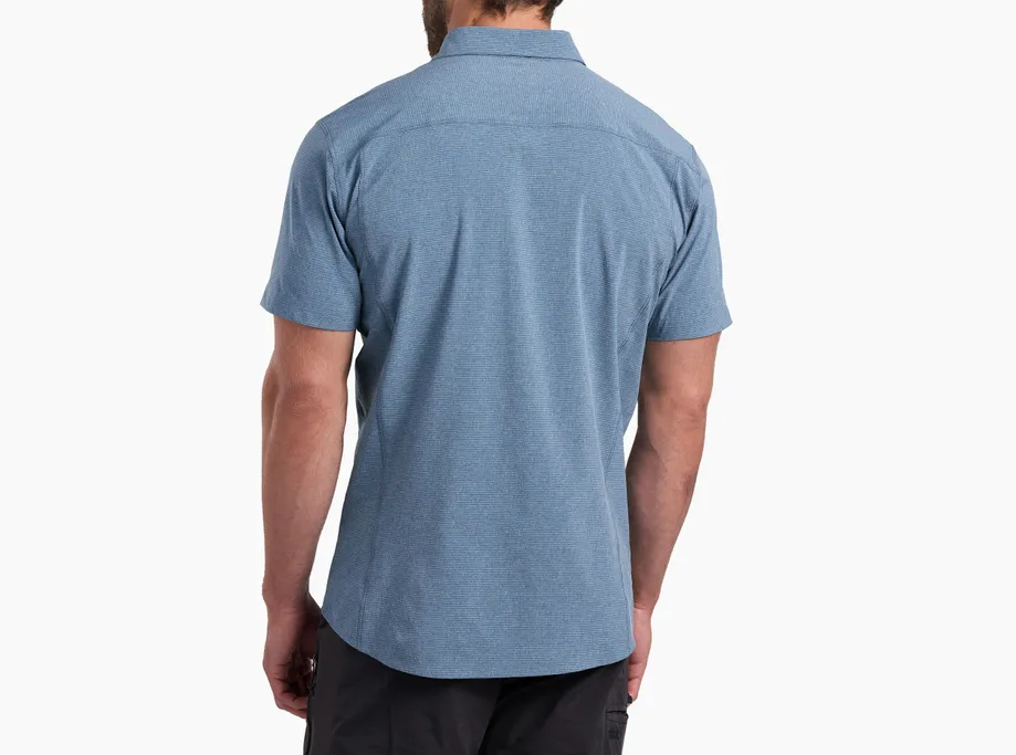 Optimizr SS - Endless Sea men's short sleeve shirt in blue with moisture-wicking by KUHL