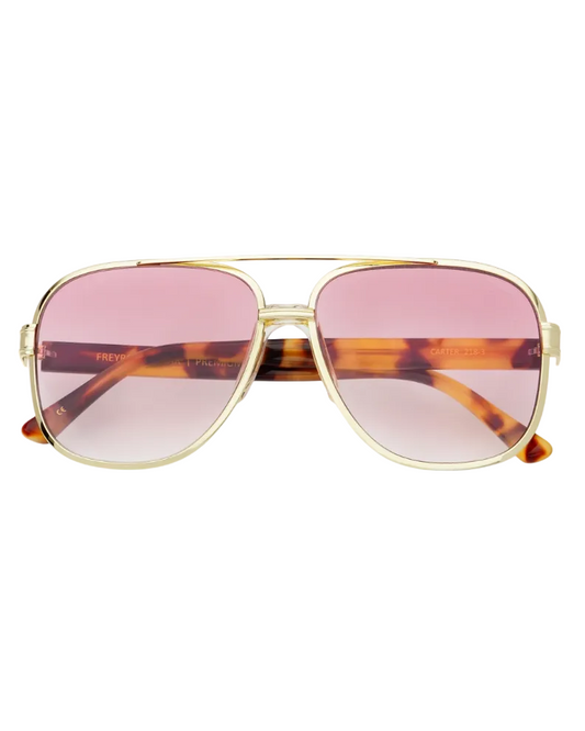 Carter Unisex Aviator Sunglasses  | Rose