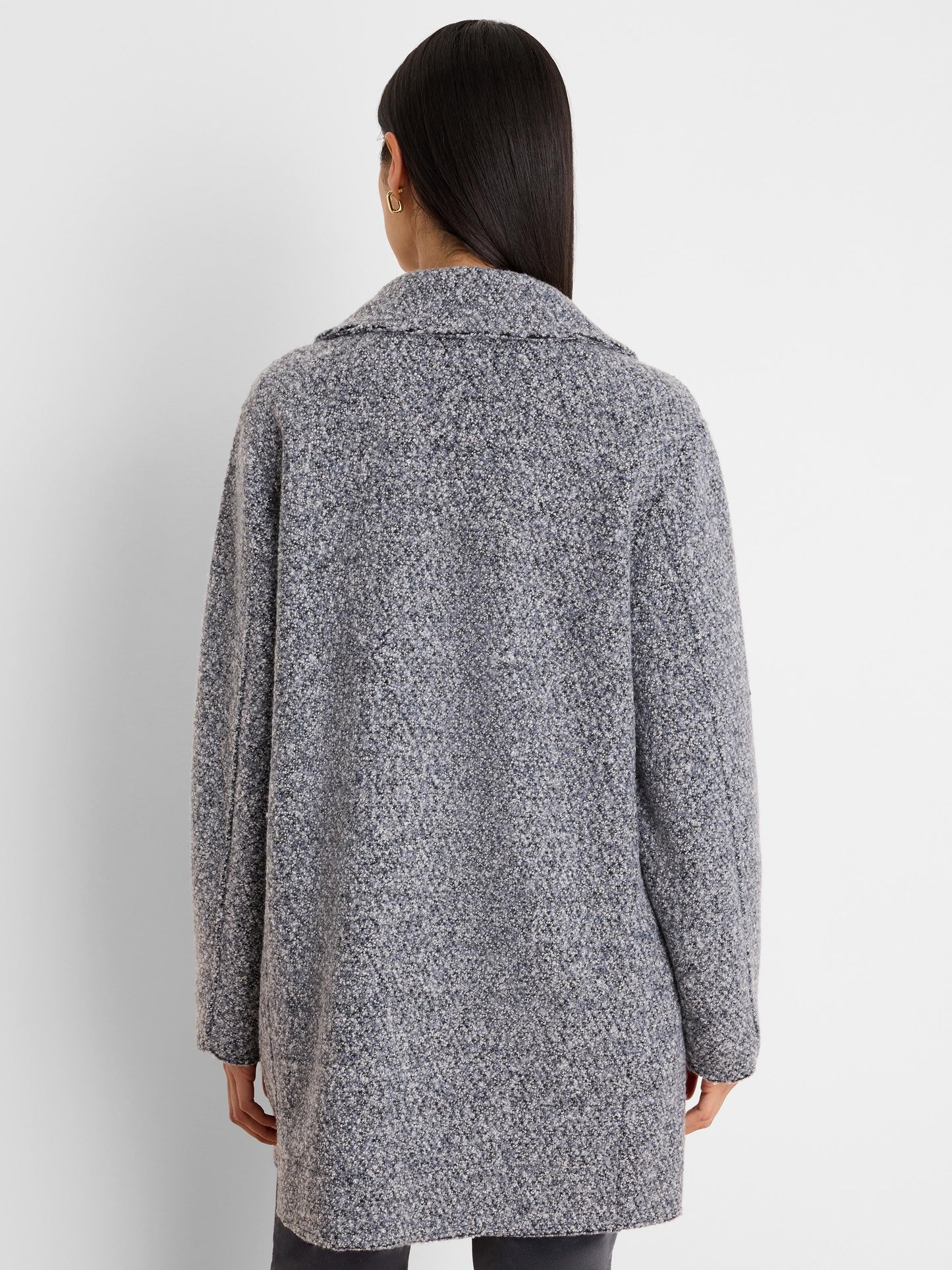 Mixed Boucle Knit Jacket