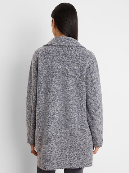 Mixed Boucle Knit Jacket
