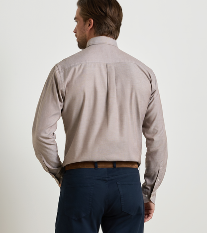 Americana Oxford Sport Shirt by PETER MILLAR in beige, mens back view