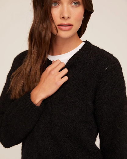 Drop Shoulder Sweater - Black