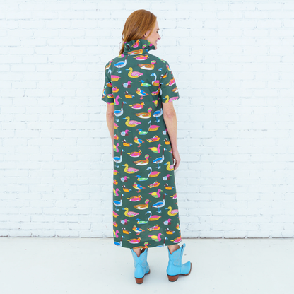 GEORGIA DUCK DRESS OLIVE