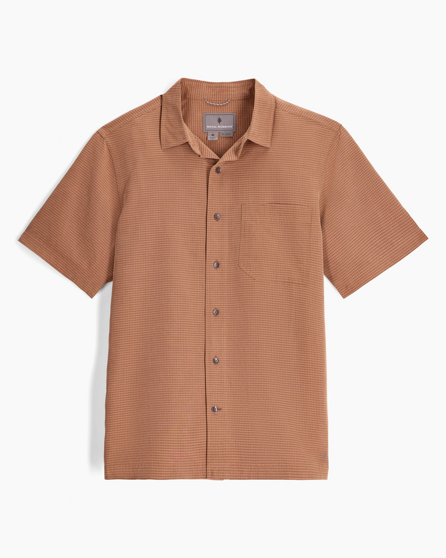 Desert Pucker Dry Short Sleeve - Pecan, breathable quick-dry men's shirt by ROYAL ROBBINS, curated in Fredericksburg Texas