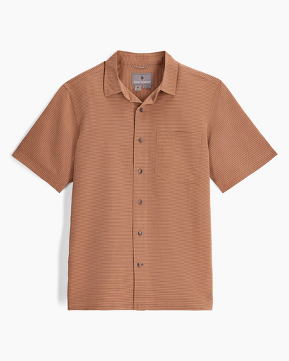 Desert Pucker Dry Short Sleeve - Pecan, breathable quick-dry men's shirt by ROYAL ROBBINS, curated in Fredericksburg Texas