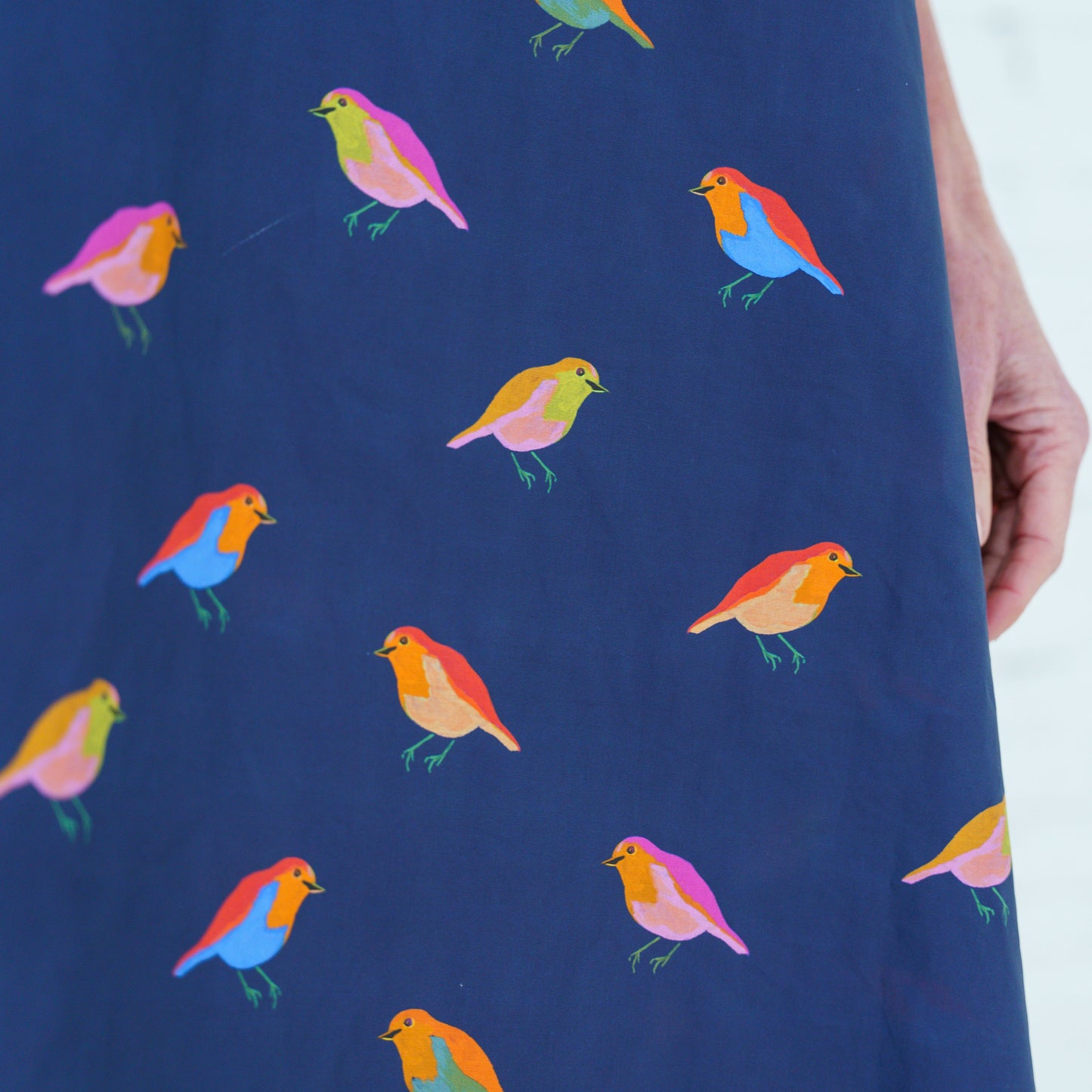 Georgia Bird Dress Navy