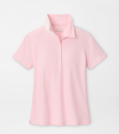 Coolspun Lite Cotton Pique Polo - Pink Pearl/Soft White