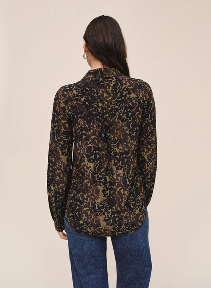 Utility Pocket Button Down - Ditsy Camo Print