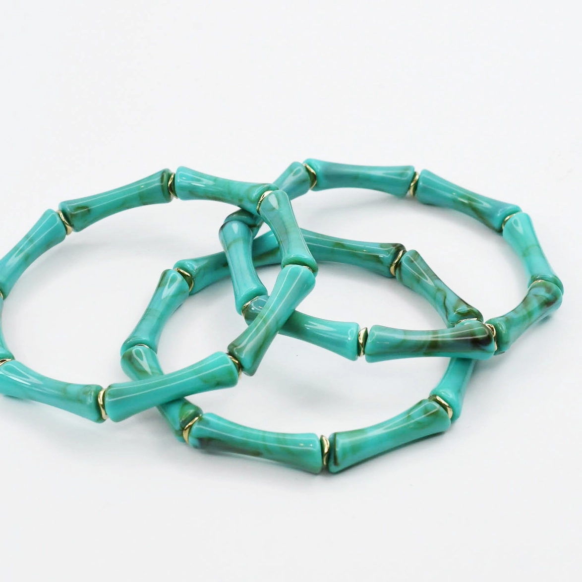Bamboo Luxe Bracelet - Turquoise