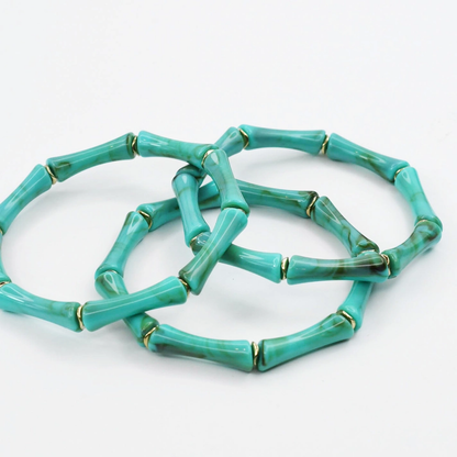 Bamboo Luxe Bracelet - Turquoise
