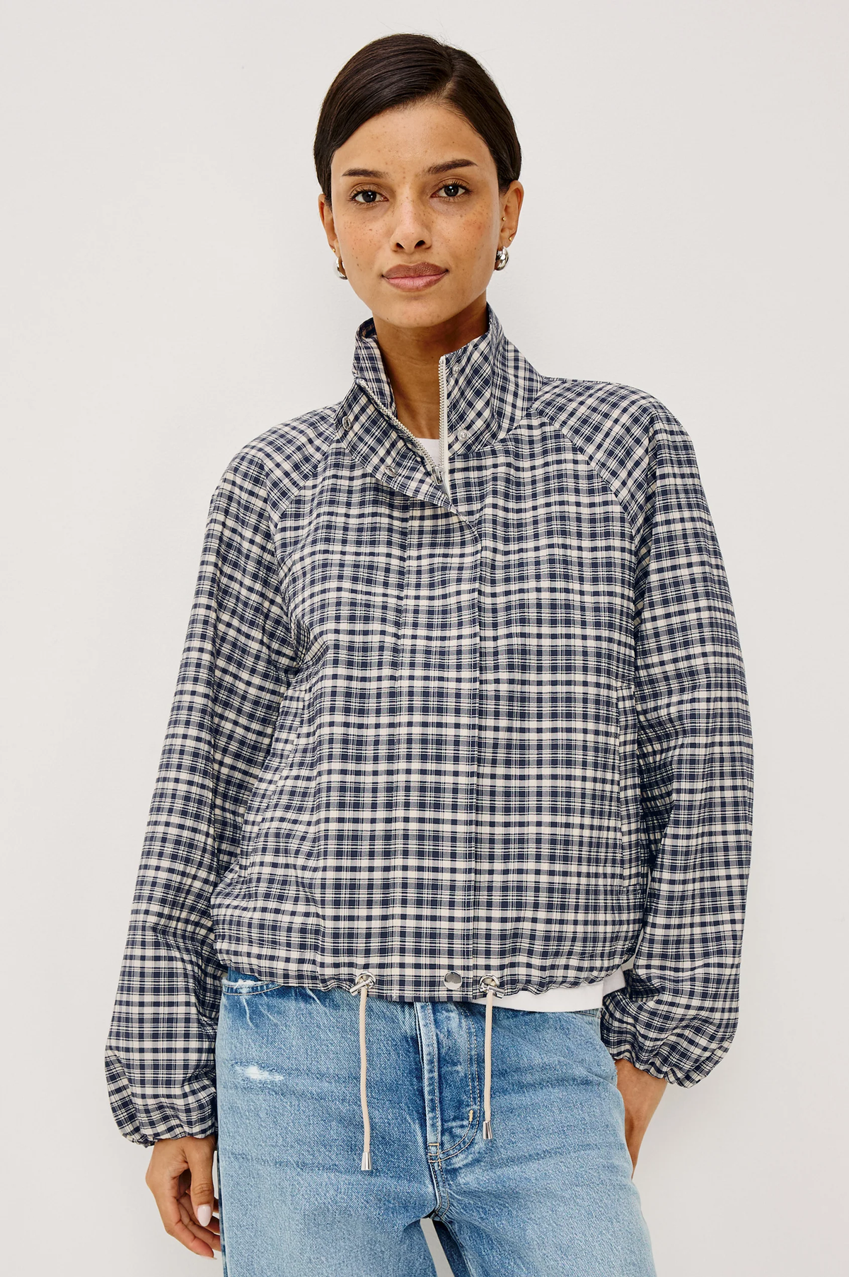 Blake - Mini Check by RAILS women's checkered cropped jacket