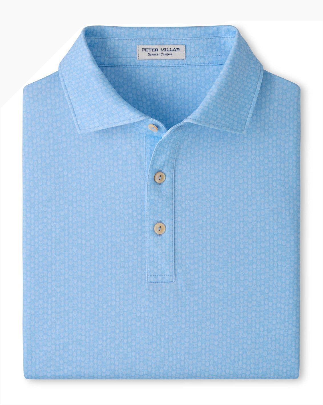 25th Anniversary Performance Jersey Polo in blue with stretch and moisture-wicking by PETER MILLAR