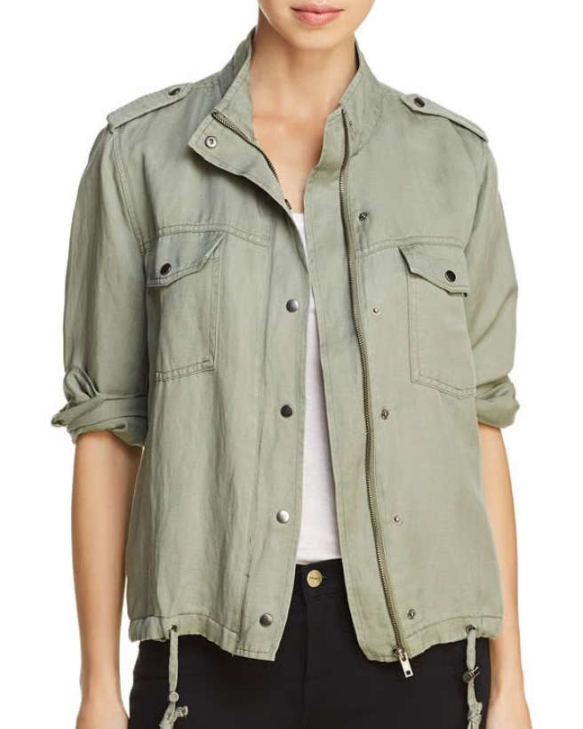 COLLINS - VINTAGE SAGE military-style green jacket by RAILS, women’s lightweight outerwear from Fredericksburg