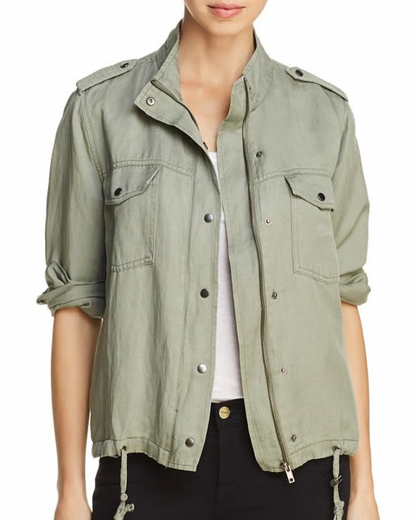 COLLINS - VINTAGE SAGE military-style green jacket by RAILS, women’s lightweight outerwear from Fredericksburg