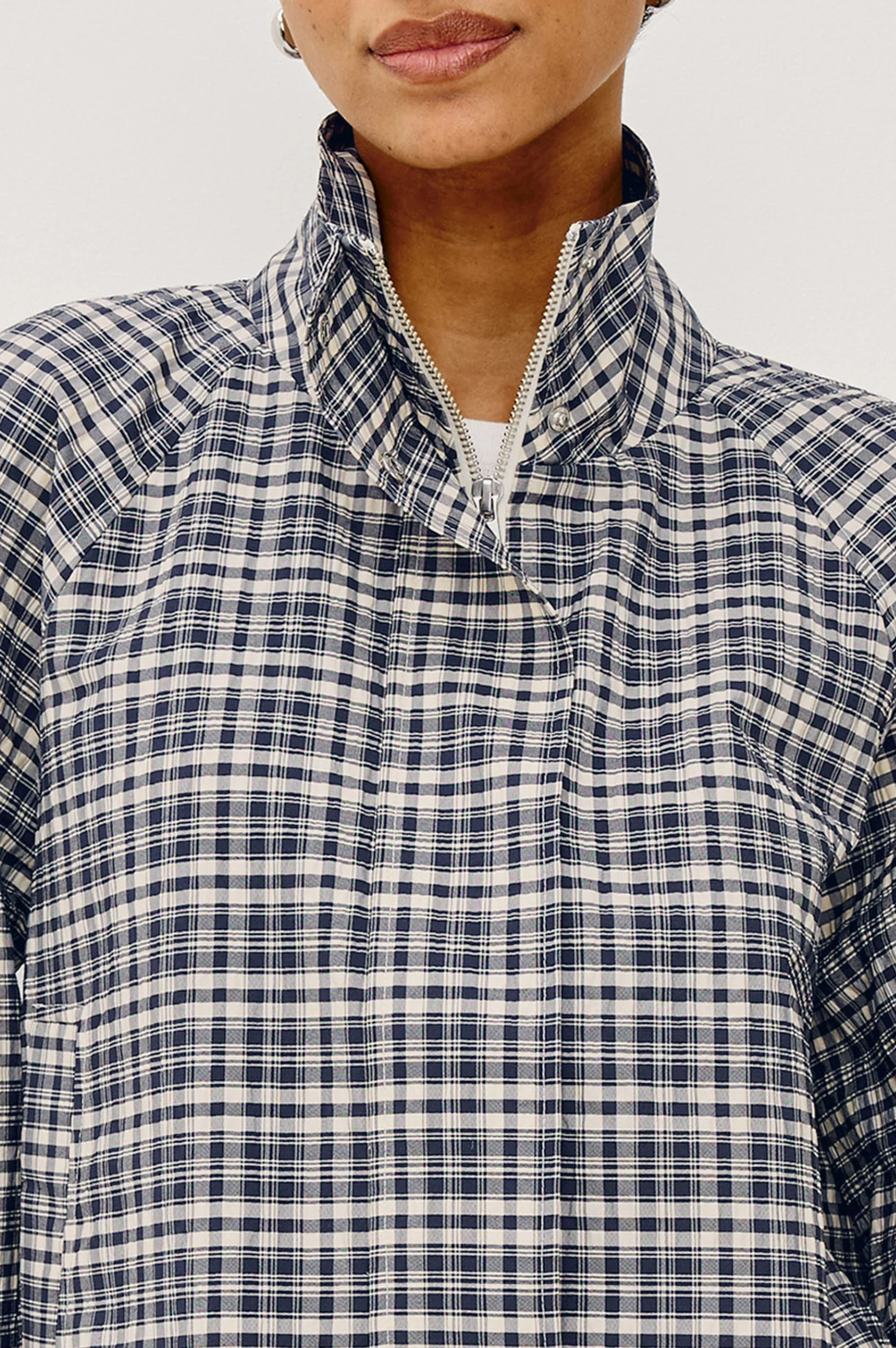 Blake - Mini Check RAILS women's checkered cropped jacket