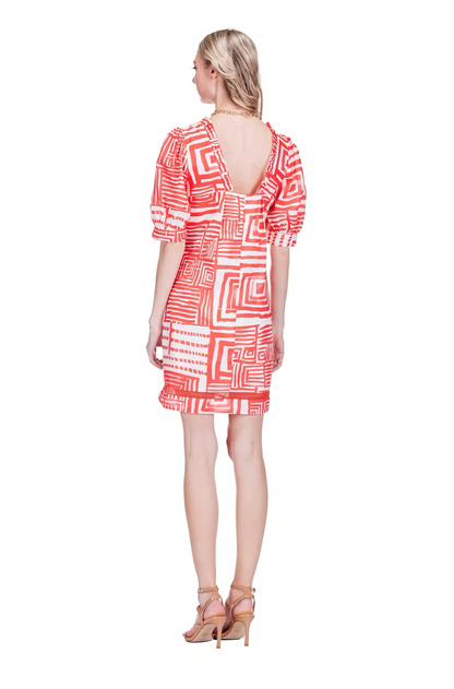 Ruffles Short Sleeve Trim Dress