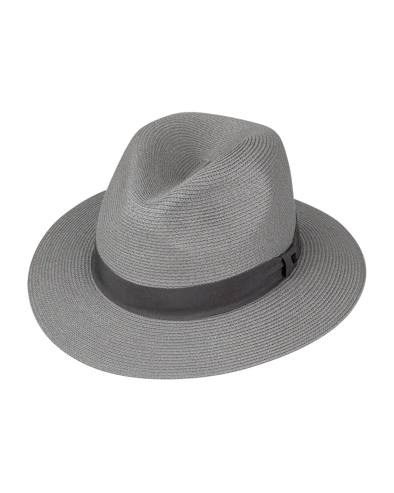 Universal Safari - Cypress gray packable fedora with grosgrain band, KOORINGAL HEADWEAR Women's Hats