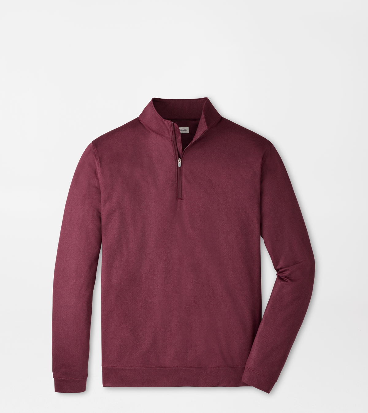 PETER MILLAR Perth Herringbone Performance Quarter-Zip -BORDEAUX men's sweater