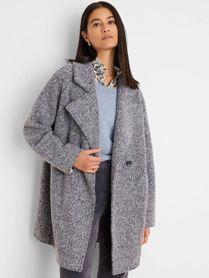 Mixed Boucle Knit Jacket