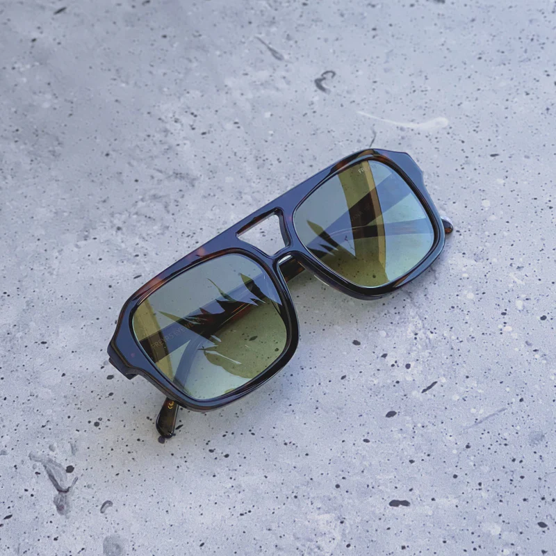 Havana Acetate Aviator Sunglasses