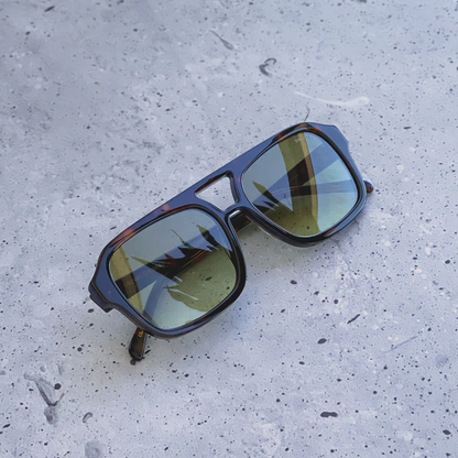 Havana Acetate Aviator Sunglasses