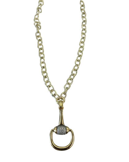 Gold Horseshoe Link Necklace