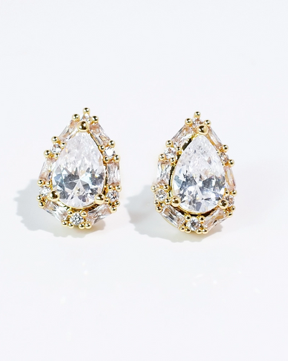 Drop Crystal Stud